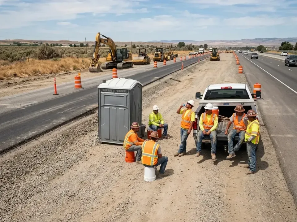 highway-road-construction-crew-007 — frequently asked questions, Porta Potty and Restroom Rentals in Lake of the Pines, CA